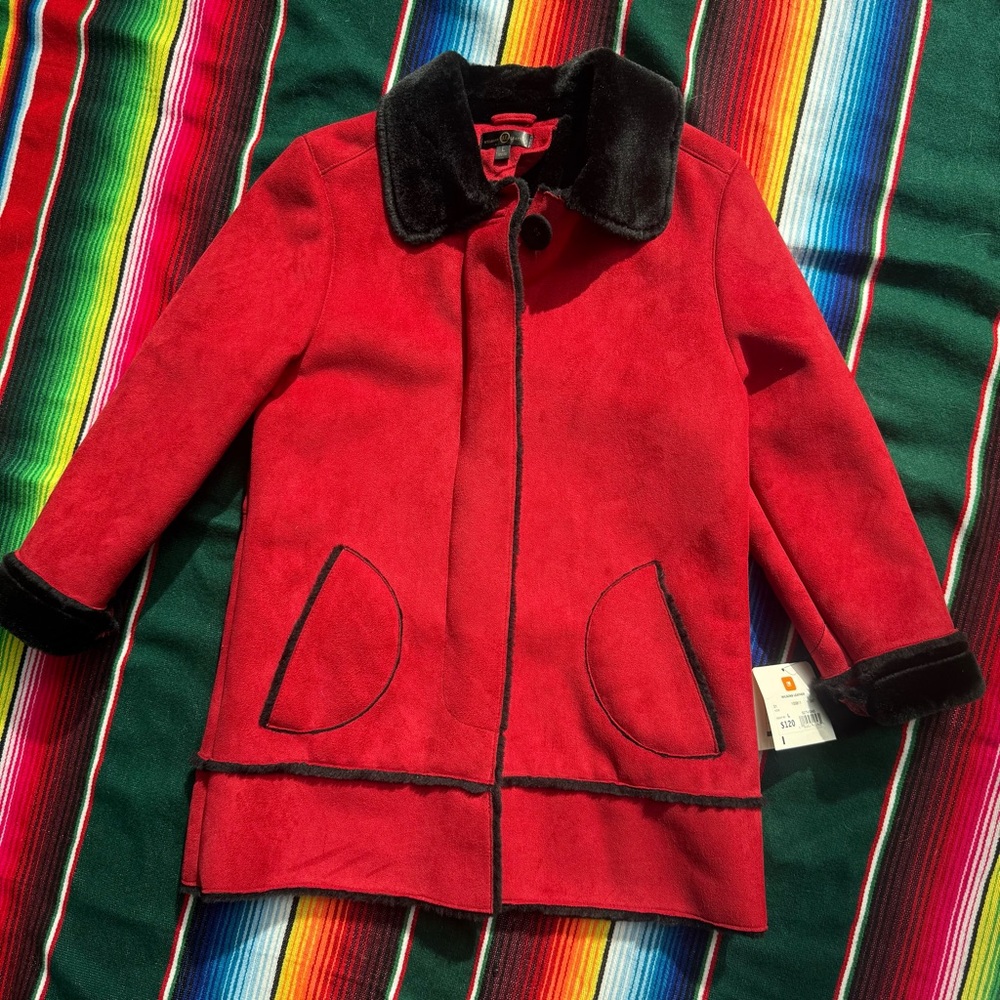 NWT - GIRLS SZ 9-10 Wilsons Leather Suede HOLIDAY Coat - Penny Lane style!!